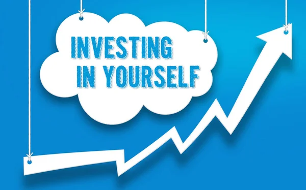Investir em si mesmo - ilustração do conceito motivacional — Fotografia de Stock