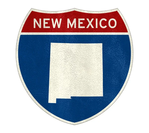 Señal de tráfico interestatal de Nuevo México — Foto de Stock