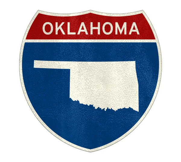 Oklahoma Interstate road sign — Stock Photo, Image