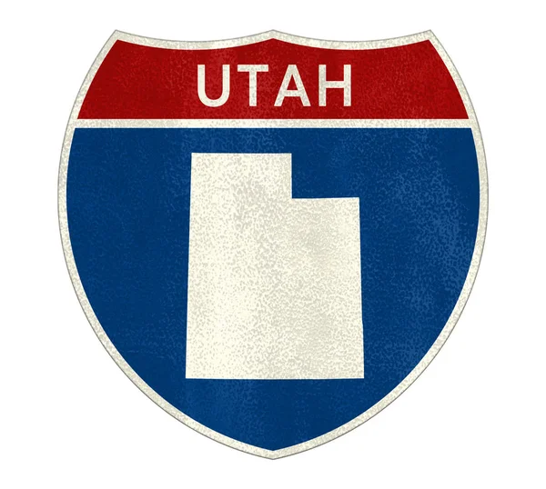 Utah Interstate road sign — Stock Photo, Image