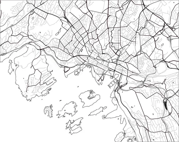 Karte der Stadt Oslo, Norwegen — Stockvektor