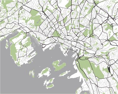 Oslo, Norveç'in şehir haritası