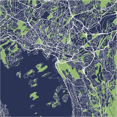 Oslo, Norveç'in şehir haritası