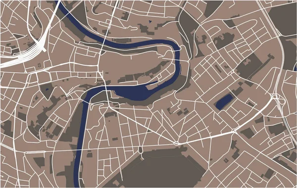 Carte de la ville de Berne, Suisse — Image vectorielle