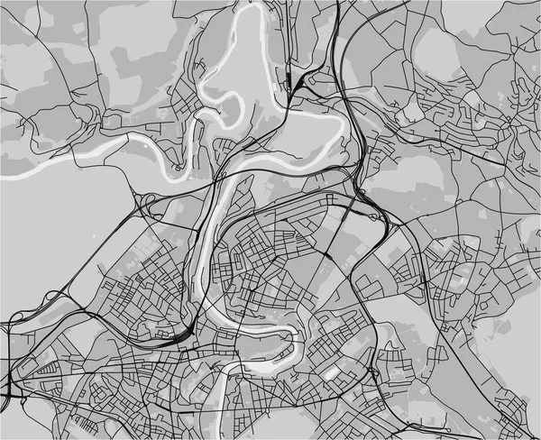 Stadtplan von bern, Schweiz — Stockvektor