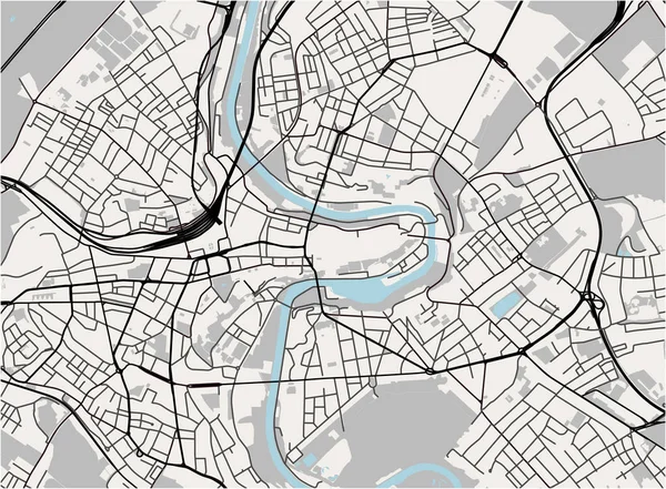 ベルン、スイス連邦共和国の都市の地図 — ストックベクタ