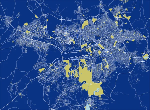 Mappa della città di Ankara, Turchia — Vettoriale Stock