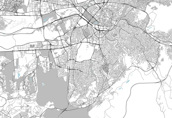 Mapa de la ciudad de Ankara, Turquía — Archivo Imágenes Vectoriales