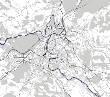 vektör haritası Bern, İsviçre