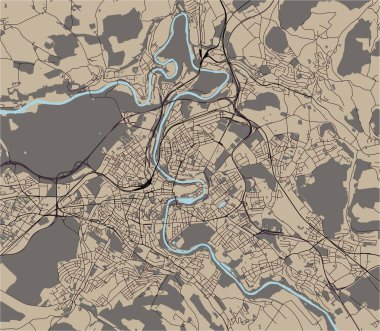 vektör haritası Bern, İsviçre