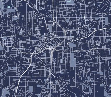 vektör Atlanta, ABD şehir haritası