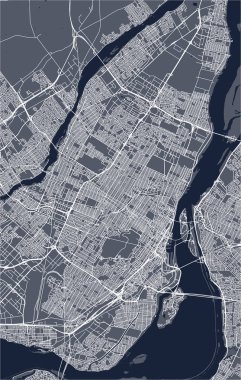 Montreal, Kanada şehir haritası