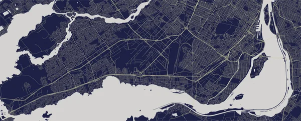Carte de la ville de Montréal, Canada — Image vectorielle