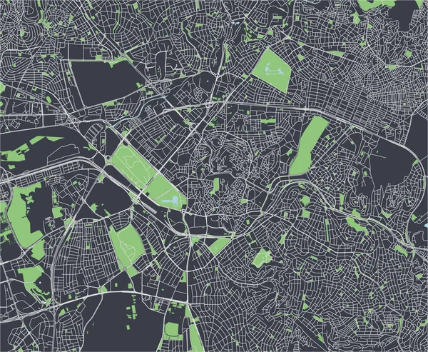 Carte de la ville de Ankara, Turquie — Image vectorielle