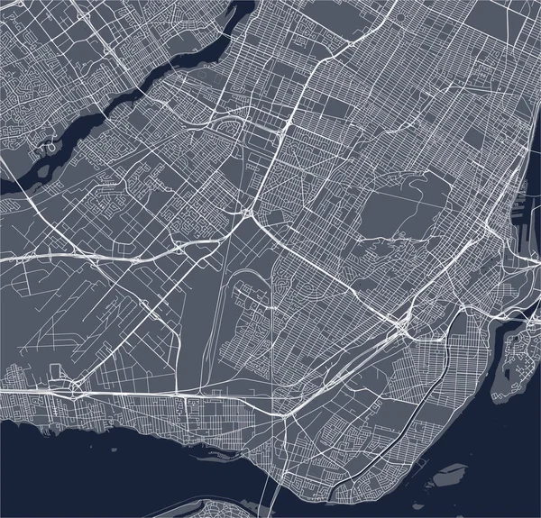 Mapa Vetorial Cidade Montreal Canadá — Vetor de Stock