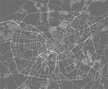Minsk, Beyaz Rusya'nın şehrin vektör harita