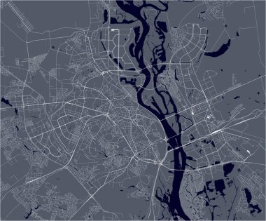 Kiev, Ukrayna'nın şehrin vektör harita