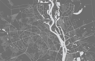 Kiev, Ukrayna'nın şehrin vektör harita