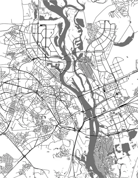 Vector Mapa Ciudad Kiev Ucrania — Archivo Imágenes Vectoriales