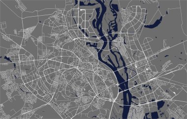 Kiev, Ukrayna'nın şehrin vektör harita