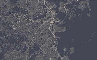 vektör haritası Boston, ABD