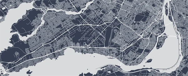 Mapa Vectorial Ciudad Montreal Canadá — Vector de stock