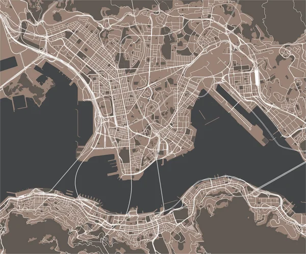 Вектор Карта Міста Гонконгу Спеціального Адміністративного Району Китайської Народної Республіки — стоковий вектор