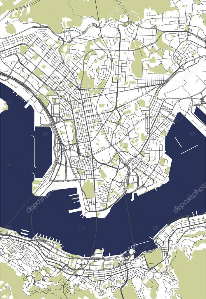 vector map of the city of Hong Kong, Special Administrative Region of the People's Republic of China