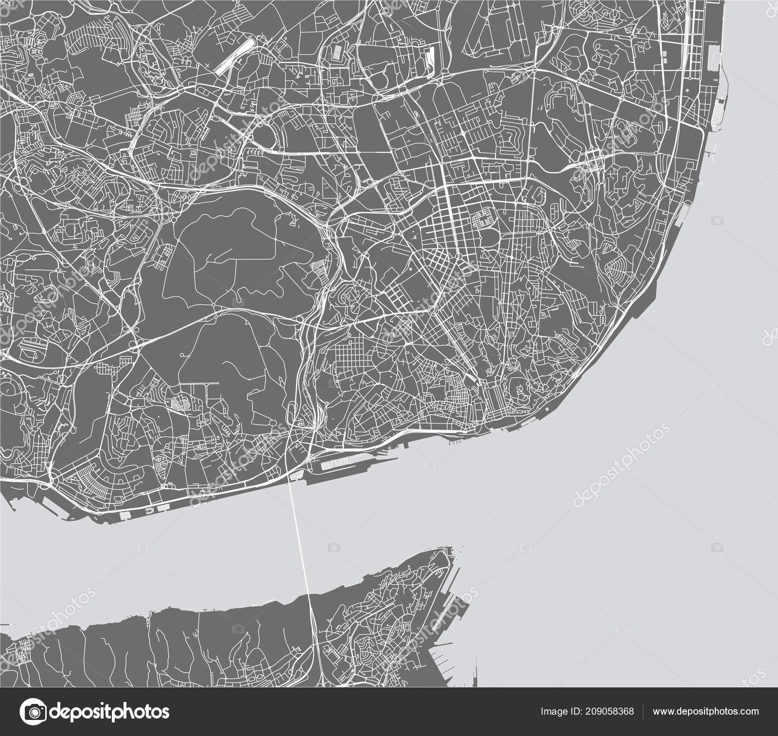 Mapa Vetorial Portugal Com Principais Cidades Rios imagem vetorial de  Lesniewski© 215948804