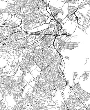 vektör haritası Boston, ABD