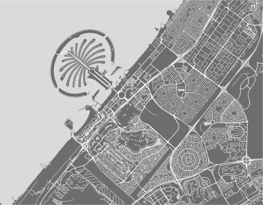 Dubai haritası, Birleşik Arap Emirlikleri BAE 