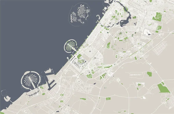 Dubai haritası, Birleşik Arap Emirlikleri BAE 