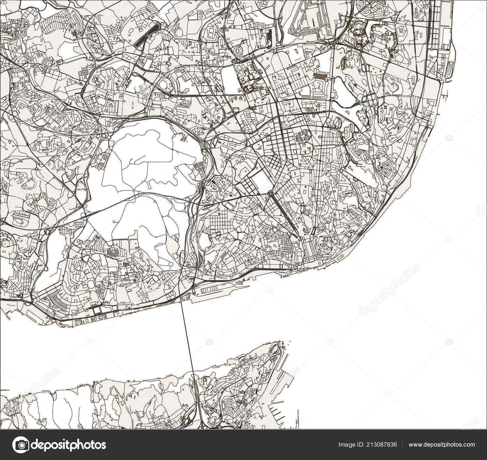 Mapa Vetorial Portugal Com Principais Cidades Rios imagem vetorial de  Lesniewski© 215948804