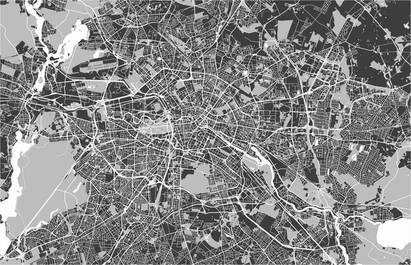 Mappa Vettoriale Della Città Berlino Germania — Vettoriale Stock