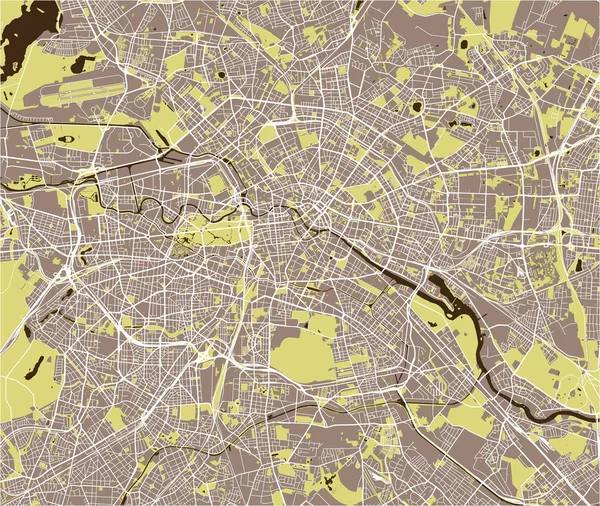 德国柏林城市的矢量地图 — 图库矢量图片