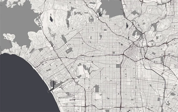 Ilustração Mapa Cidade Los Angeles Eua — Fotografia de Stock