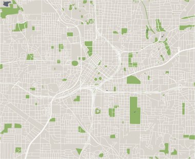 Atlanta, ABD harita illüstrasyon