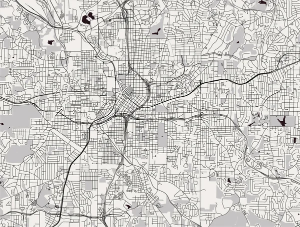 Illustrazione Mappa Della Città Atlanta Usa — Foto Stock