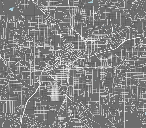 Illustrazione Mappa Della Città Atlanta Usa — Foto Stock