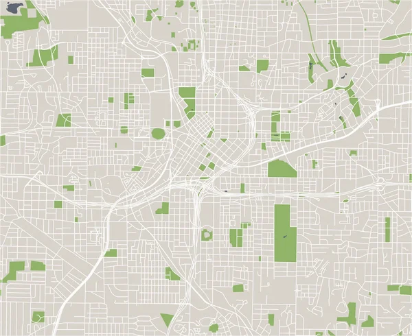 Иллюстрационная Карта Города Атланта Сша — стоковое фото