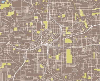 Atlanta, ABD harita illüstrasyon
