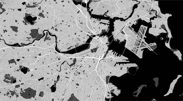 Ilustración Mapa Ciudad Boston Estados Unidos —  Fotos de Stock