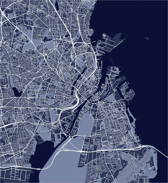 Karta över staden Köpenhamn, Danmark — Stock vektor