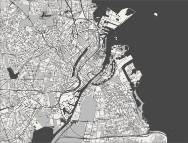 map of the city of Copenhagen, Denmark clipart