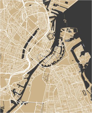 Kopenhag, Danimarka şehir haritası