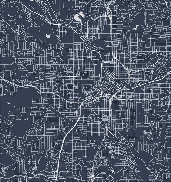 美国亚特兰大城市地图 — 图库照片