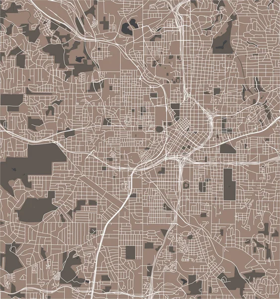 Illustrazione Mappa Della Città Atlanta Usa — Foto Stock