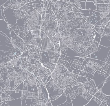 vektör Haritası, Madrid, İspanya