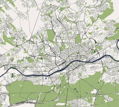 Frankfurt am Main, Hesse, Almanya Haritası