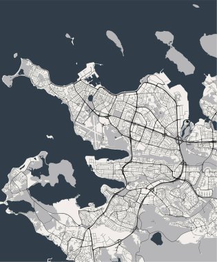 Reykjavik şehir, Capital Region, İzlanda Haritası
